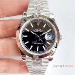 Noob Factory Replica Rolex Datejust Black Dial Jubilee Watch Swiss 3235 V3